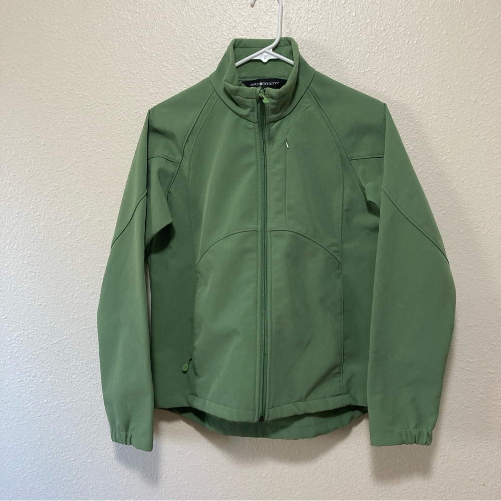Black Diamond Jacket Women’s Green Mock Neck Long Sleeve Pockets Sz S/C Full Zip